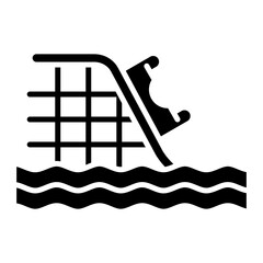 Log Flume Glyph Icon