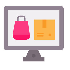 ECommerce Products Flat Multicolor Icon