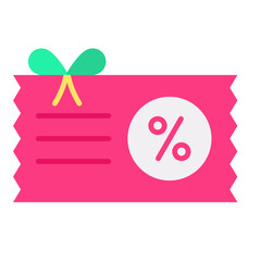 Voucher Flat Multicolor Icon