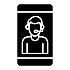 Online Support Glyph Icon