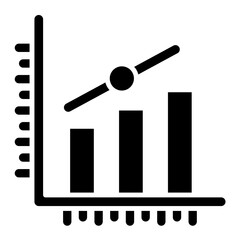 Bar Graph Glyph Icon
