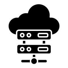 Cloud Computing Glyph Icon