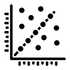 Regression Analysis Glyph Icon