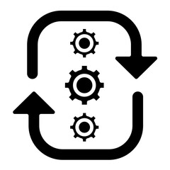 Cycle Diagram Glyph Icon