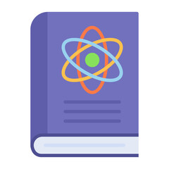 Physics Book Flat Multicolor Icon