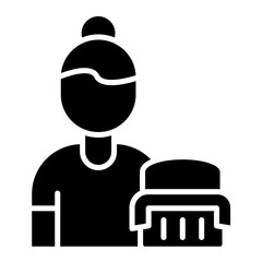 Goalie Female Glyph Icon