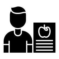 Player Nutrition Plan Glyph Icon