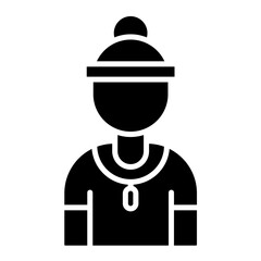 Referee Female Glyph Icon
