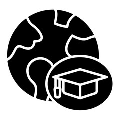 Global Education Glyph Icon
