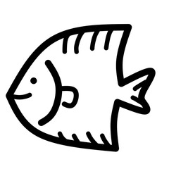 Fish line vector element