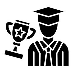 Successful Students Glyph Icon