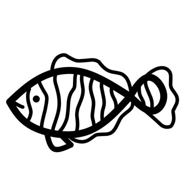 recommend clip art: Fish line vector element