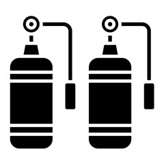 Diving Tank Glyph Icon