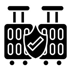 Travel Insurance Glyph Icon