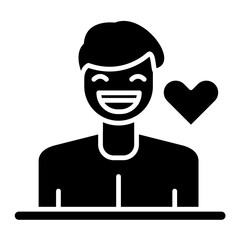 Laugh Therapy Glyph Icon