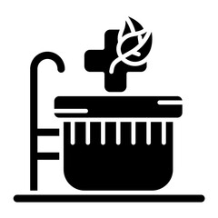 Medical Bath Glyph Icon
