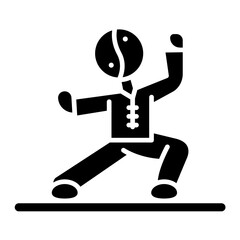 Tai Chi Glyph Icon