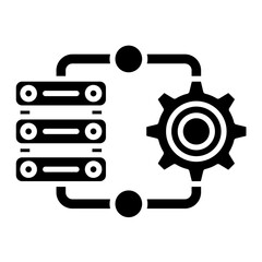 Server Side Engineering Glyph Icon