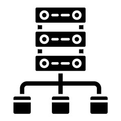 Data Modeling Glyph Icon