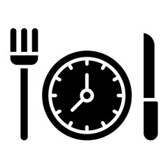 Scheduled Meals Glyph Icon