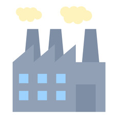 Factory Flat Multicolor Icon