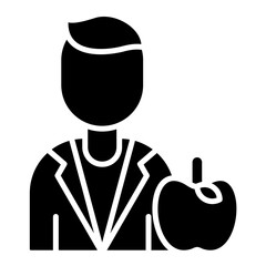 Nutritionist Male Glyph Icon