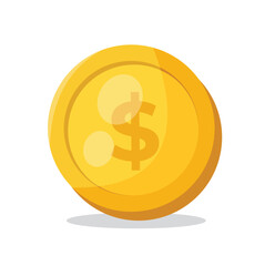 gold coins isolated vector illustration	
