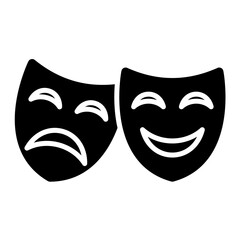 Opera Mask Glyph Icon