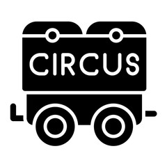 Circus Wagon Glyph Icon