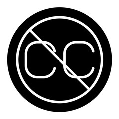 Closed Captioning Glyph Icon