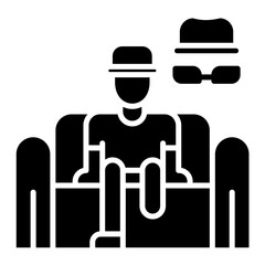 Disability Fraud Glyph Icon