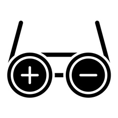 Prescription Glasses Glyph Icon
