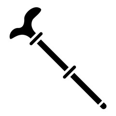 Walking Cane Glyph Icon