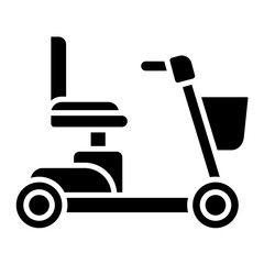 Mobility Scooter Glyph Icon