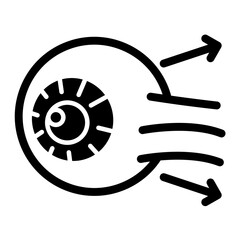 Ocular Hypertension Glyph Icon