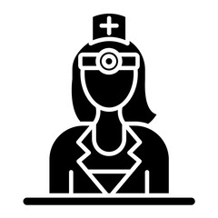 Ophthalmologist Female Glyph Icon