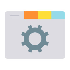 Browser Setting Flat Multicolor Icon
