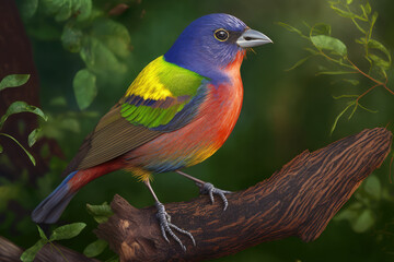 The painted bunting is a species of bird in the cardinal family, Cardinalidae. It is native to North America