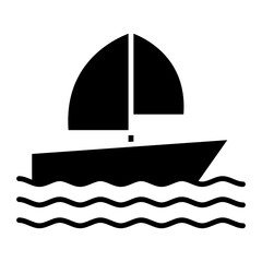 Boating Glyph Icon