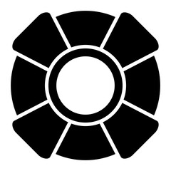 Rescue Swimming Glyph Icon