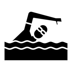 Swimming Glyph Icon