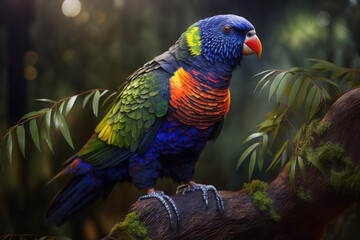 The rainbow lorikeet is a species of parrot found in Australia.