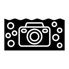 Underwater Photography Glyph Icon