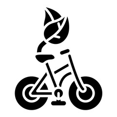 Riding Bicycle Glyph Icon