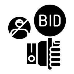 Absentee Bid Glyph Icon