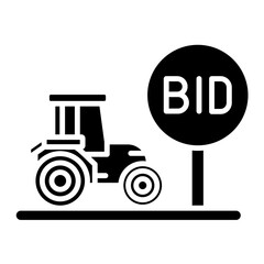 Agricultural Auction Glyph Icon