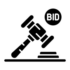 Auction Glyph Icon