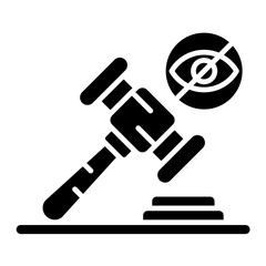 Blind Auction Glyph Icon