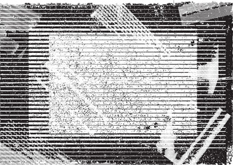 Naklejka na ściany i meble Glitch distorted grunge layer . Noise destroyed texture . Trendy defect error shapes . Overlay grunge texture . Distressed effect .Vector shapes with a halftone dots screen print texture.