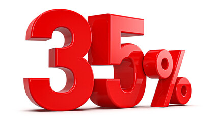 Promotion 35 Percent 3d red number percent Generative AI